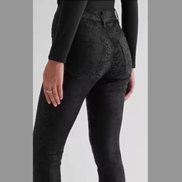 Express Jeans NWT Ankle Leggings Mid Rise Snake Print Black Size 2S - Picture 2 of 13